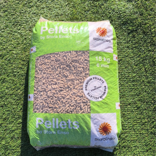 Dřevěné pelety STORA ENSO A1 6 mm 15 kg / 80 ks x 15 kg / Paleta 1200 kg