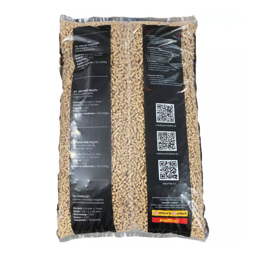Prémiové dřevěné pelety A1 / 1 050 kg / 70 pytlů × 15 kg