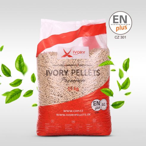 Dřevěné pelety IVORY PELLETS Premium, ENplus A1, 1 050 kg